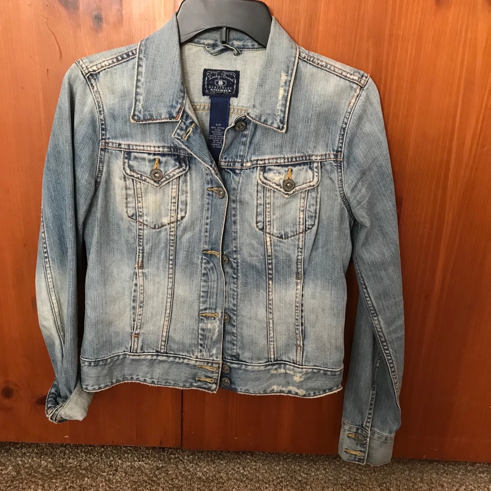 Lucky brand light wash denim jacket size small